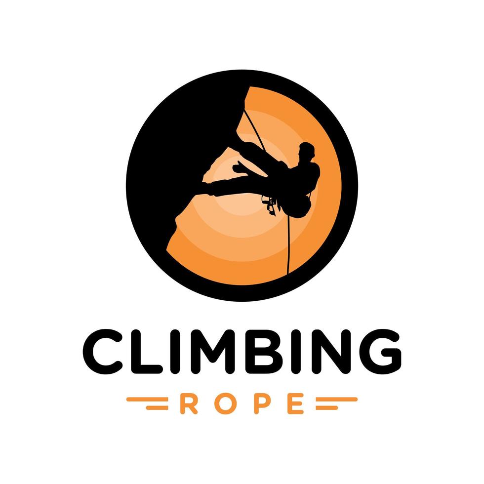 the climber logo design vector