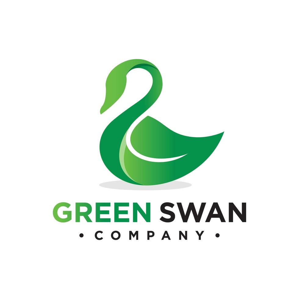 goose leaf logo design vector