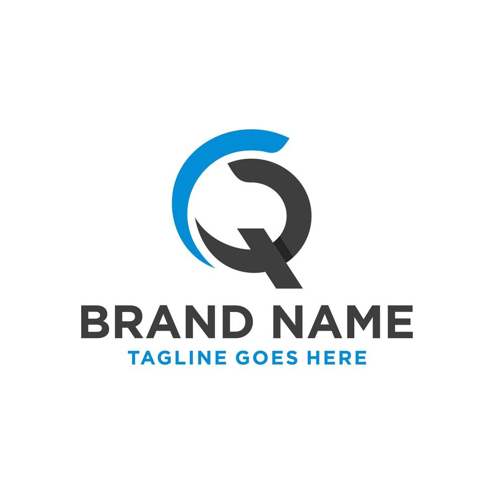 modern logo letter cQ vector
