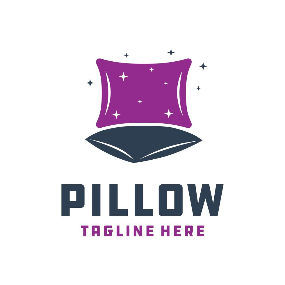 pillow and bolster modern logo vector