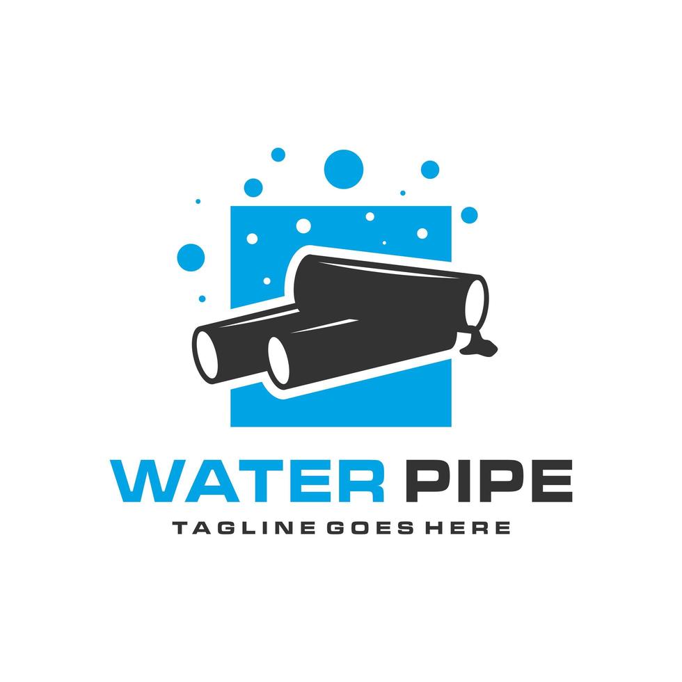 logotipo moderno de la pipa de agua vector