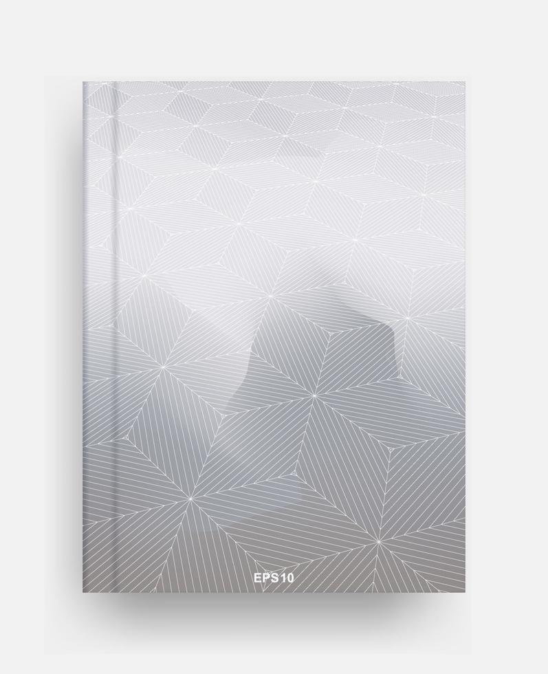 Plantilla de revista con portada de fondo geométrico de semitono. cubierta de la plantilla de cuaderno para el fondo. vector. vector