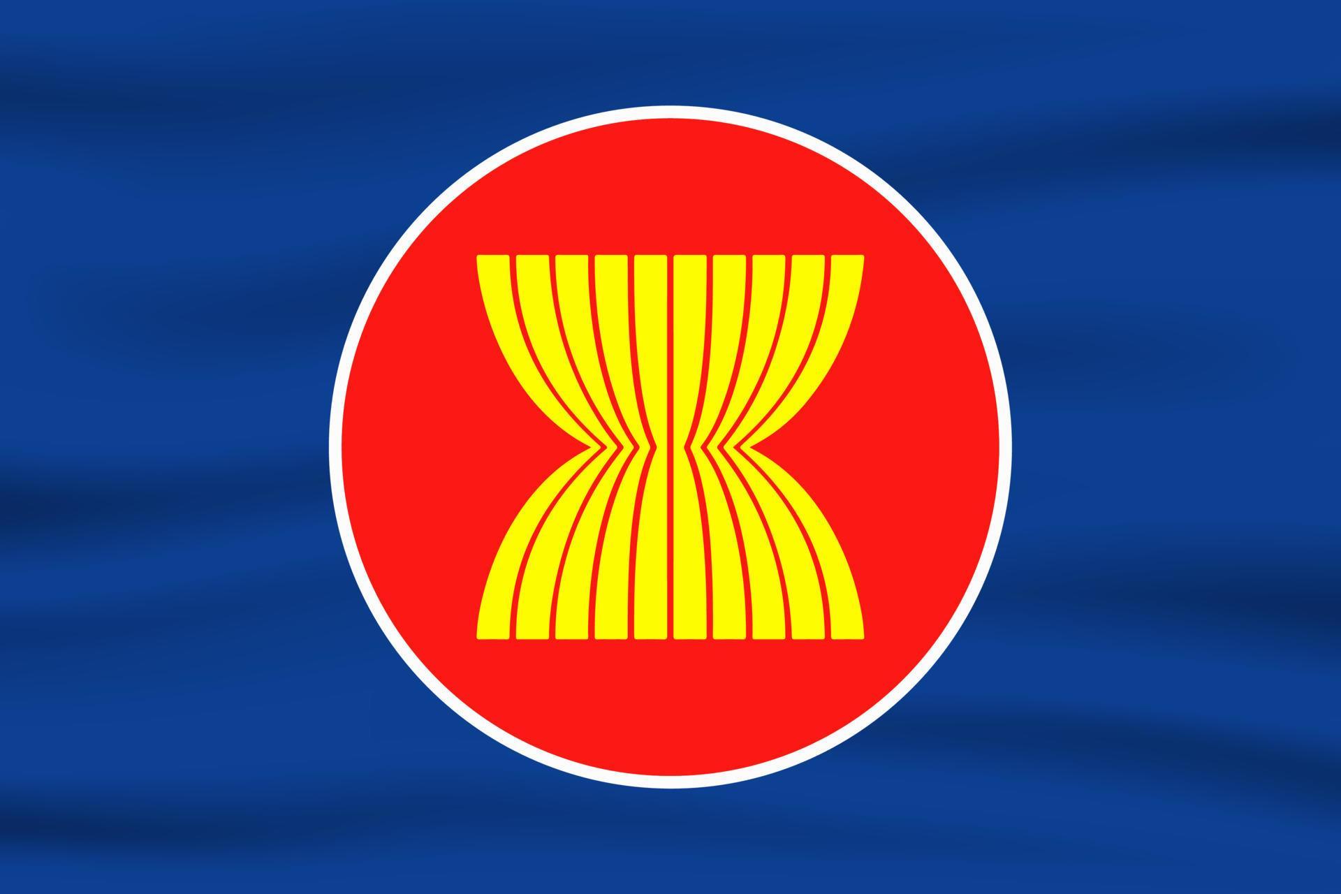 Waving flag of Asean Flag Asean 4993964 Vector Art at Vecteezy