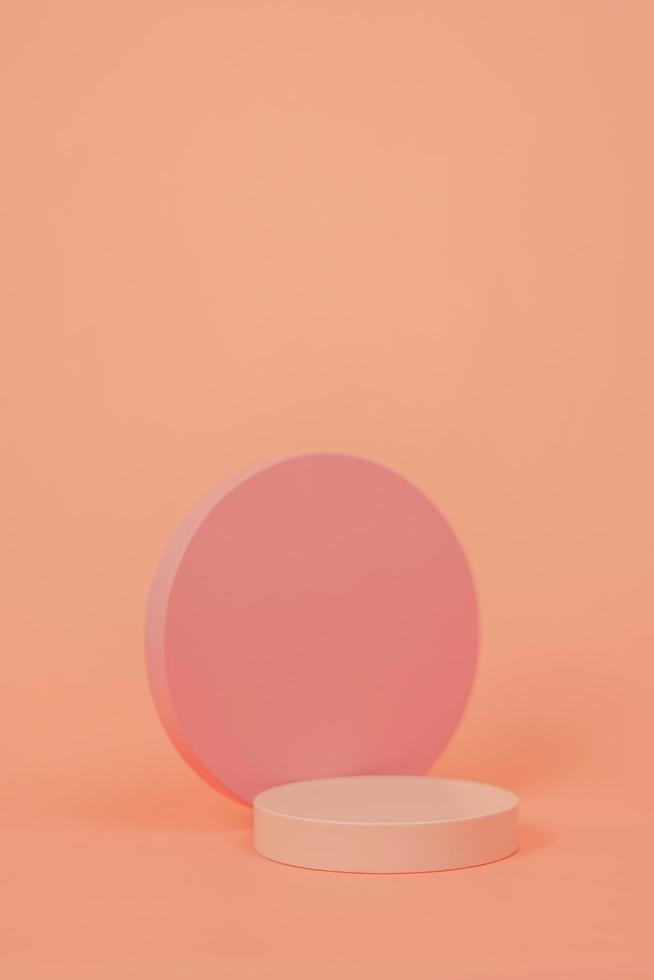 plataforma de producto simple en rosa foto
