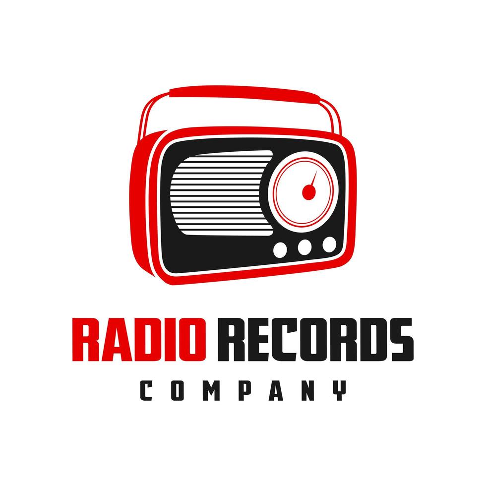 radio entertainment logo design vector