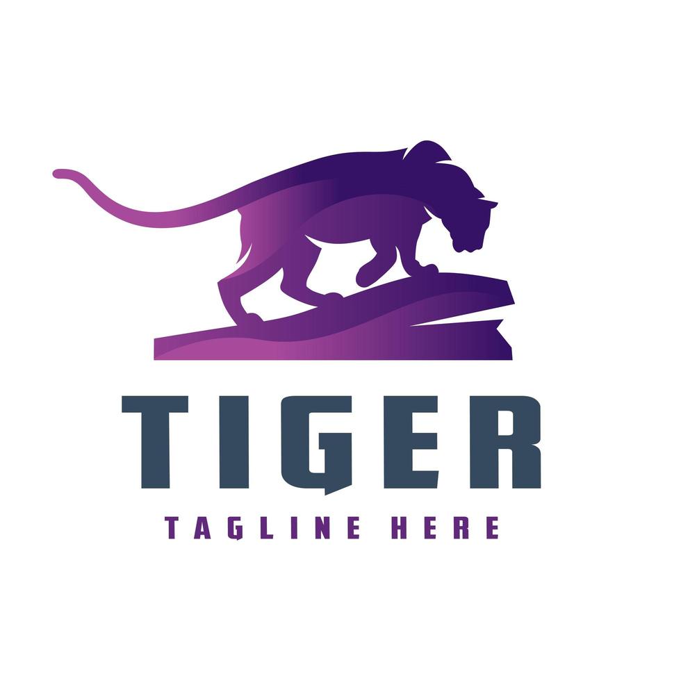 wild tiger animal logo vector