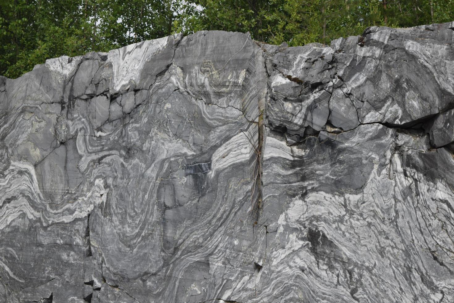 deposits of natural marble in the forest photo