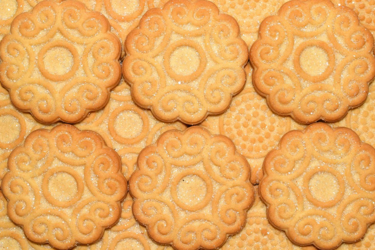 background of cookies with sugar photo