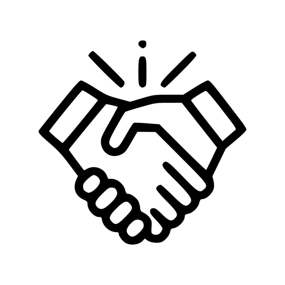 Business handshake vector icon