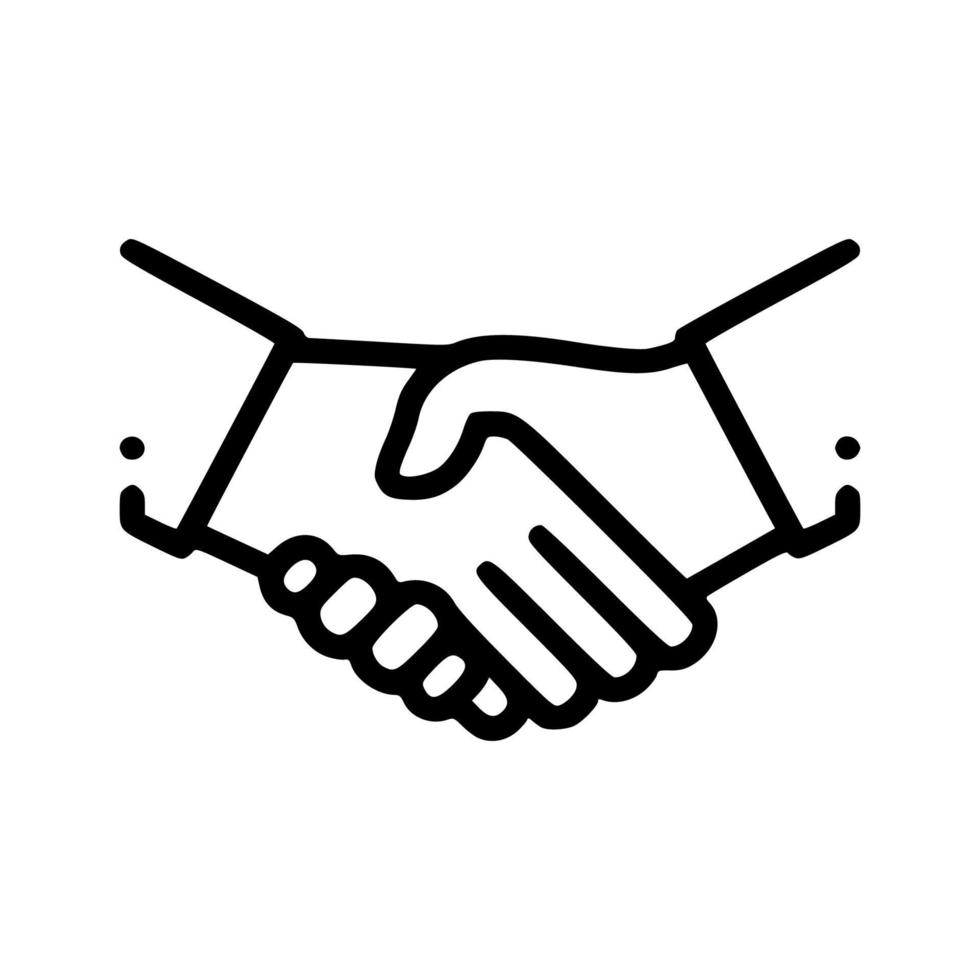 Business handshake vector icon