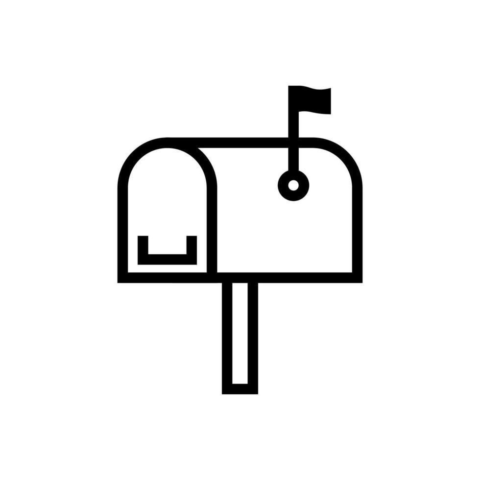 mailbox icon simple design vector