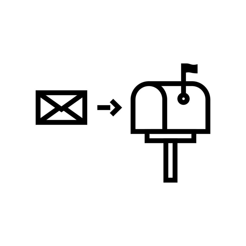 mailbox icon simple design vector