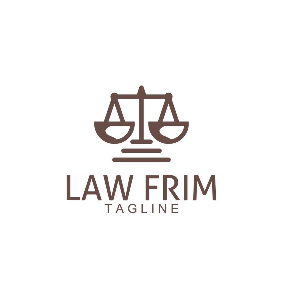 Law Firm Logo Design Template, lawyer or jury judge, vector