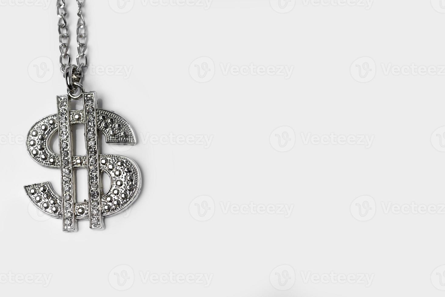 Dollar sign on a white background. photo