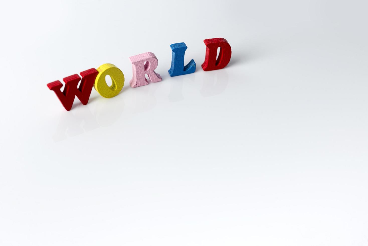 The word of the world on white background. photo