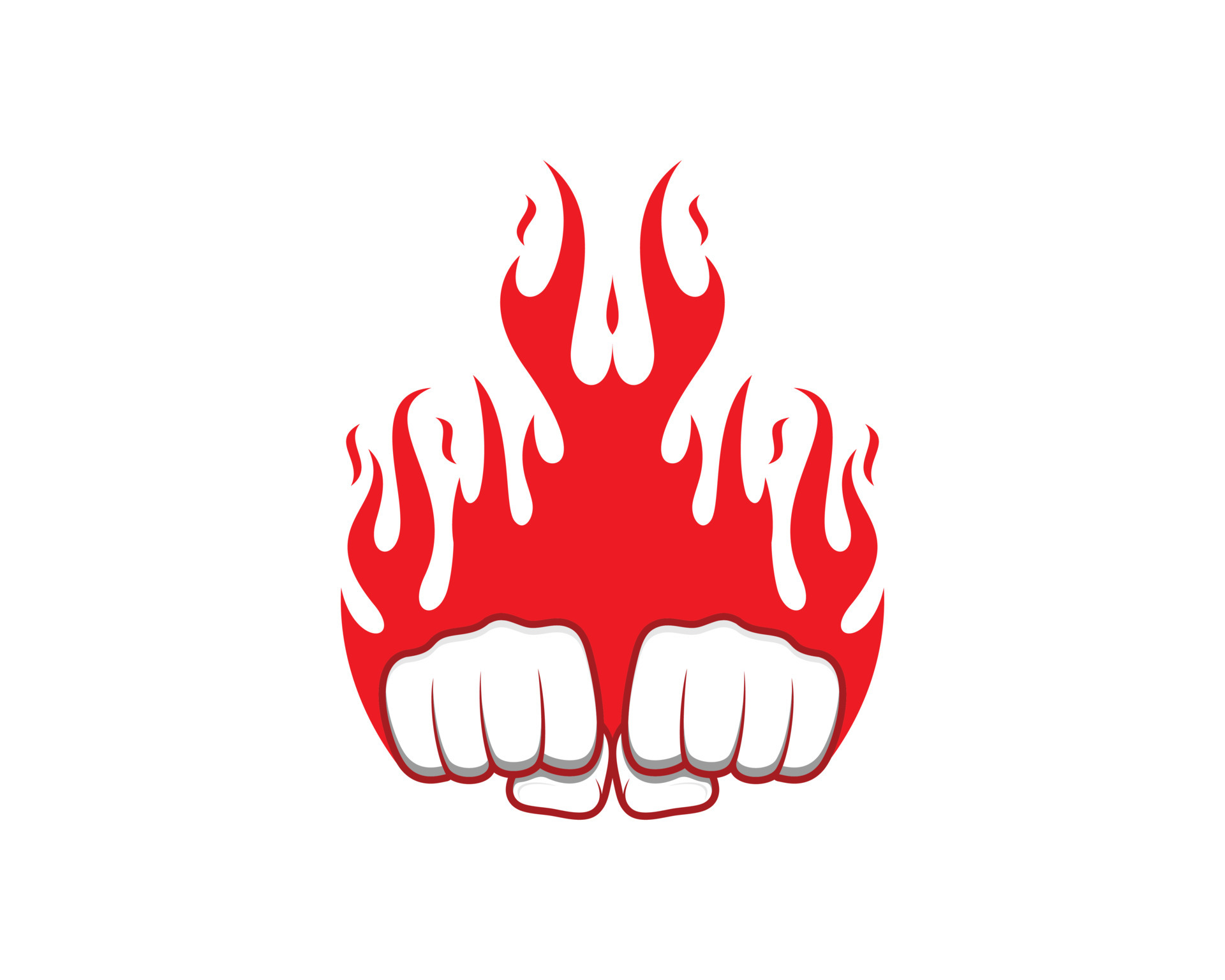 Double fist with fire 4995228 Vector Art at Vecteezy