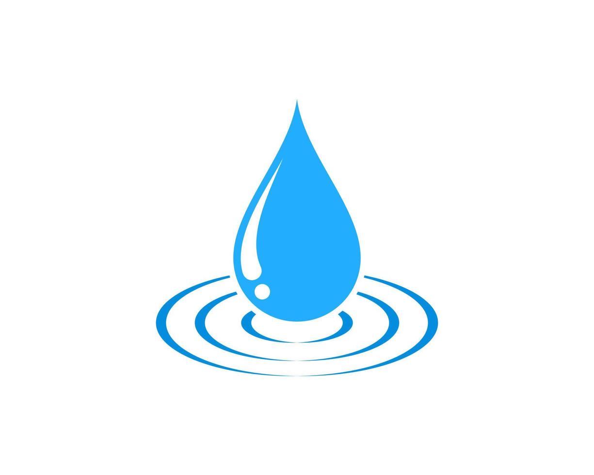 Blue water drop with small water wave vector