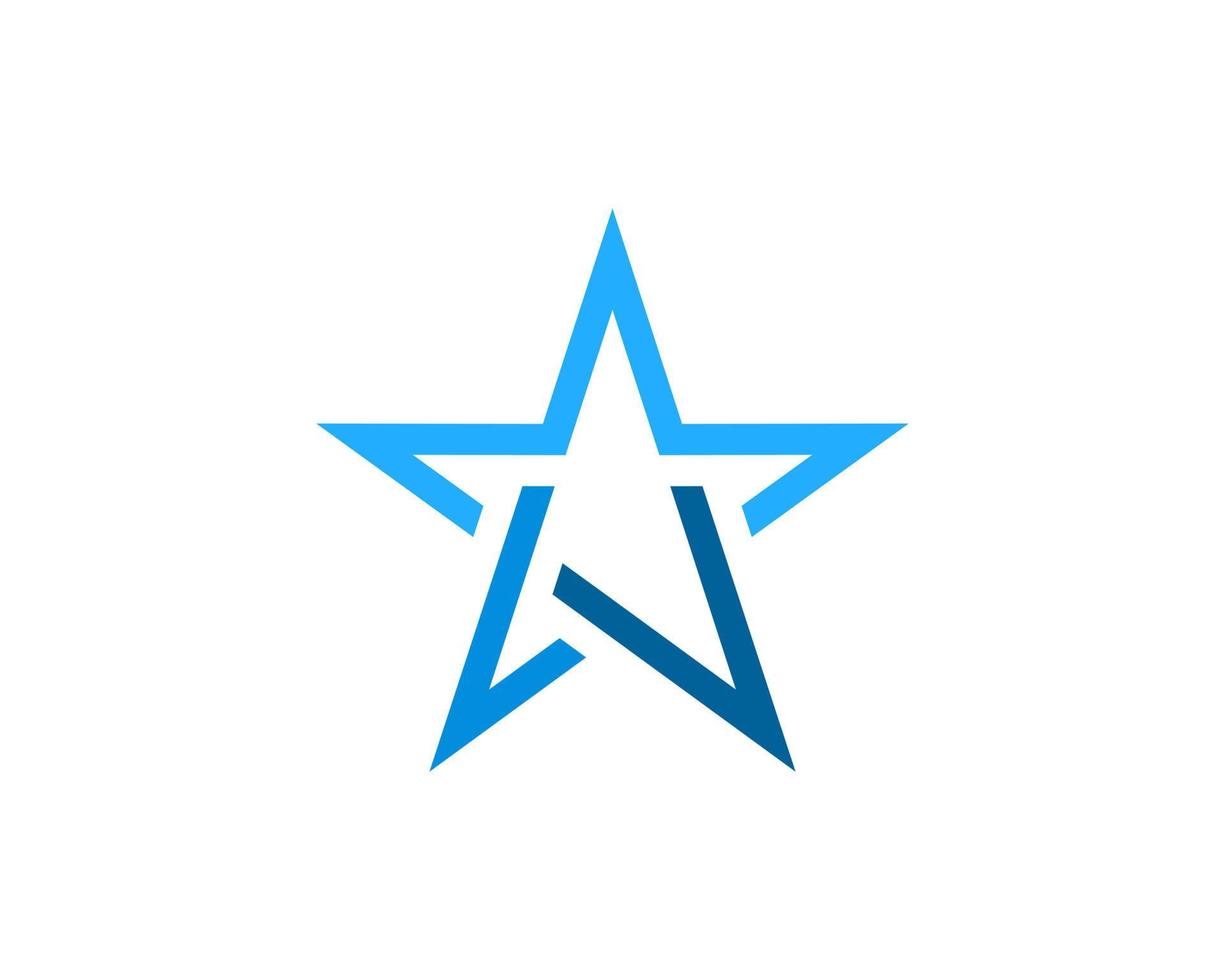 Abstract star shape in blue colors vector