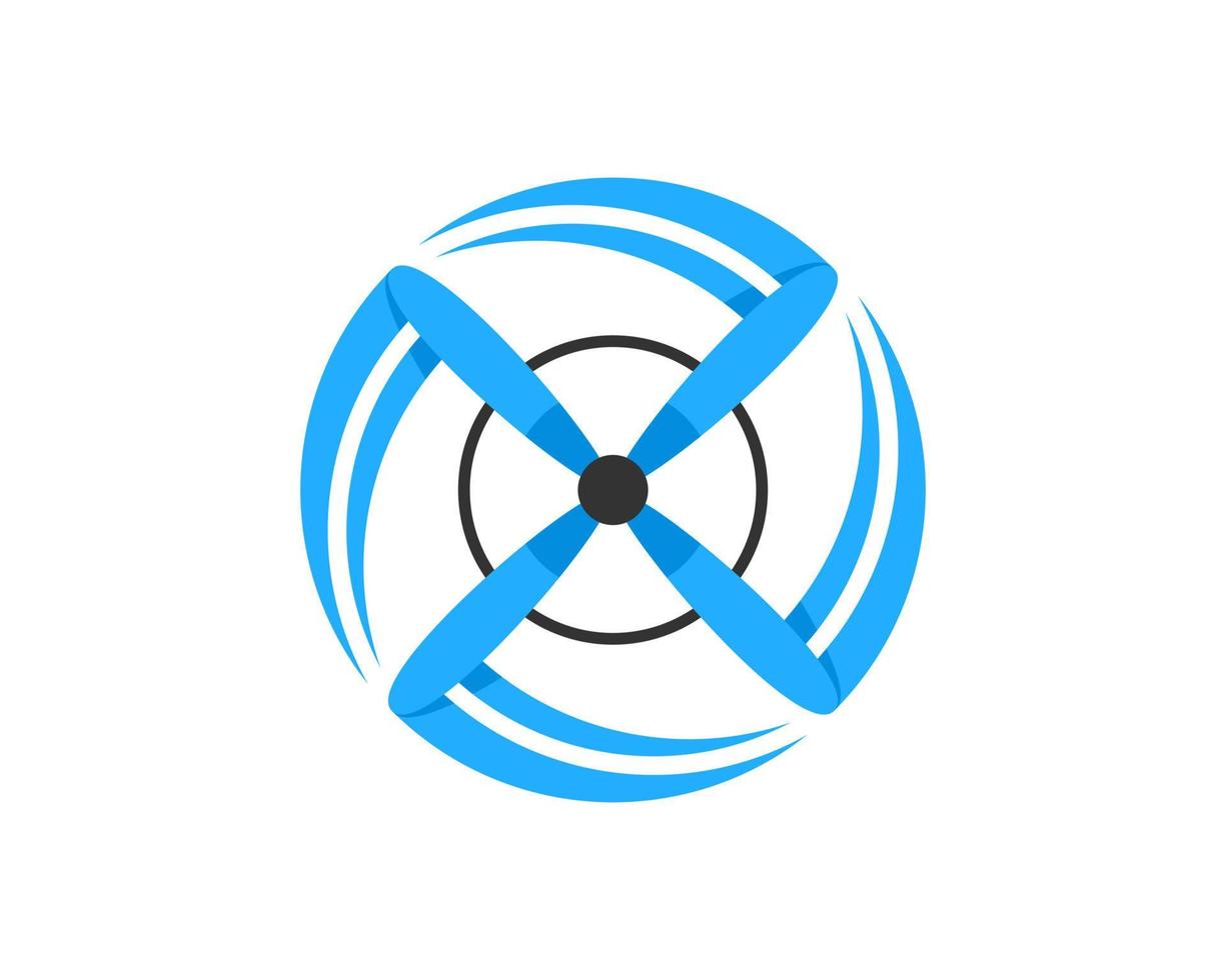 Abstract Plane propeller with rotating effects vector