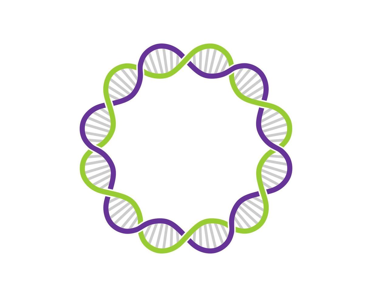 Circular DNA with science logo vector