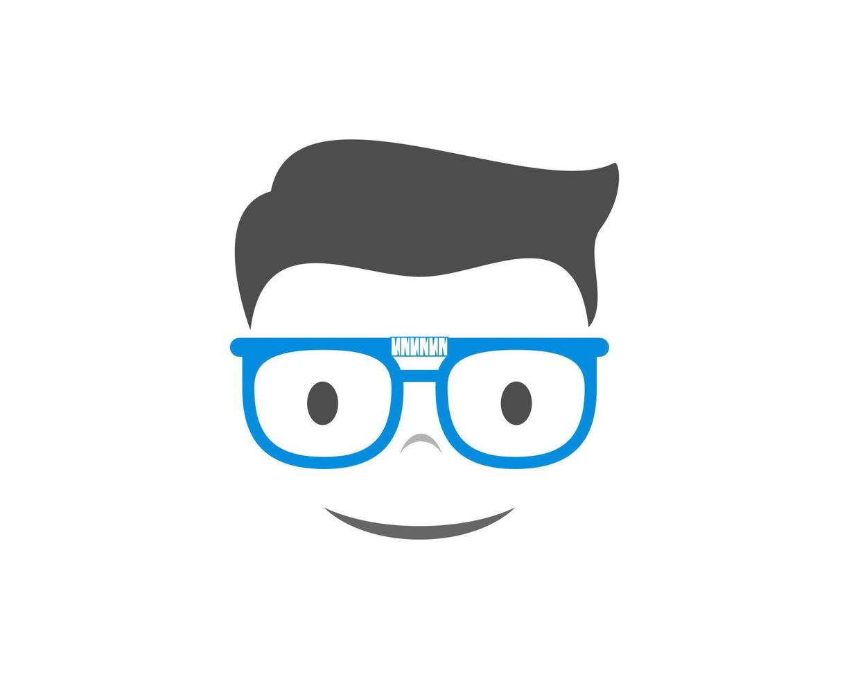 Geek kids with happy smile vector