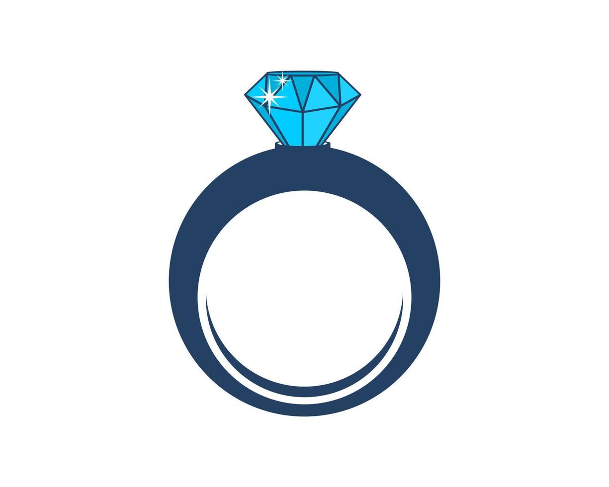 Ring jewelry with shining gems 4995426 Vector Art at Vecteezy