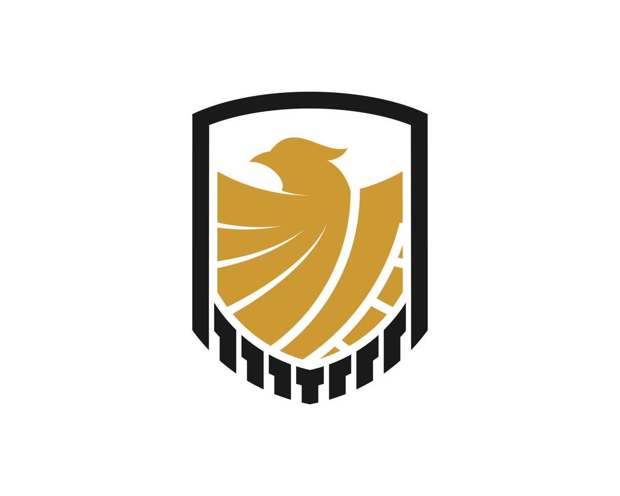 Abstract shield with patriotic eagle inside vector