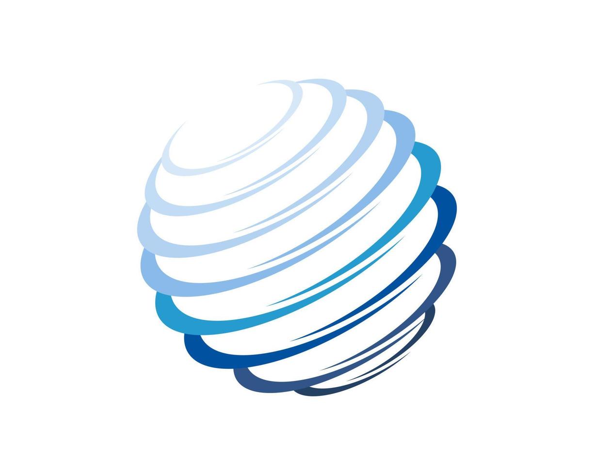 Blue sphere abstract logo vector