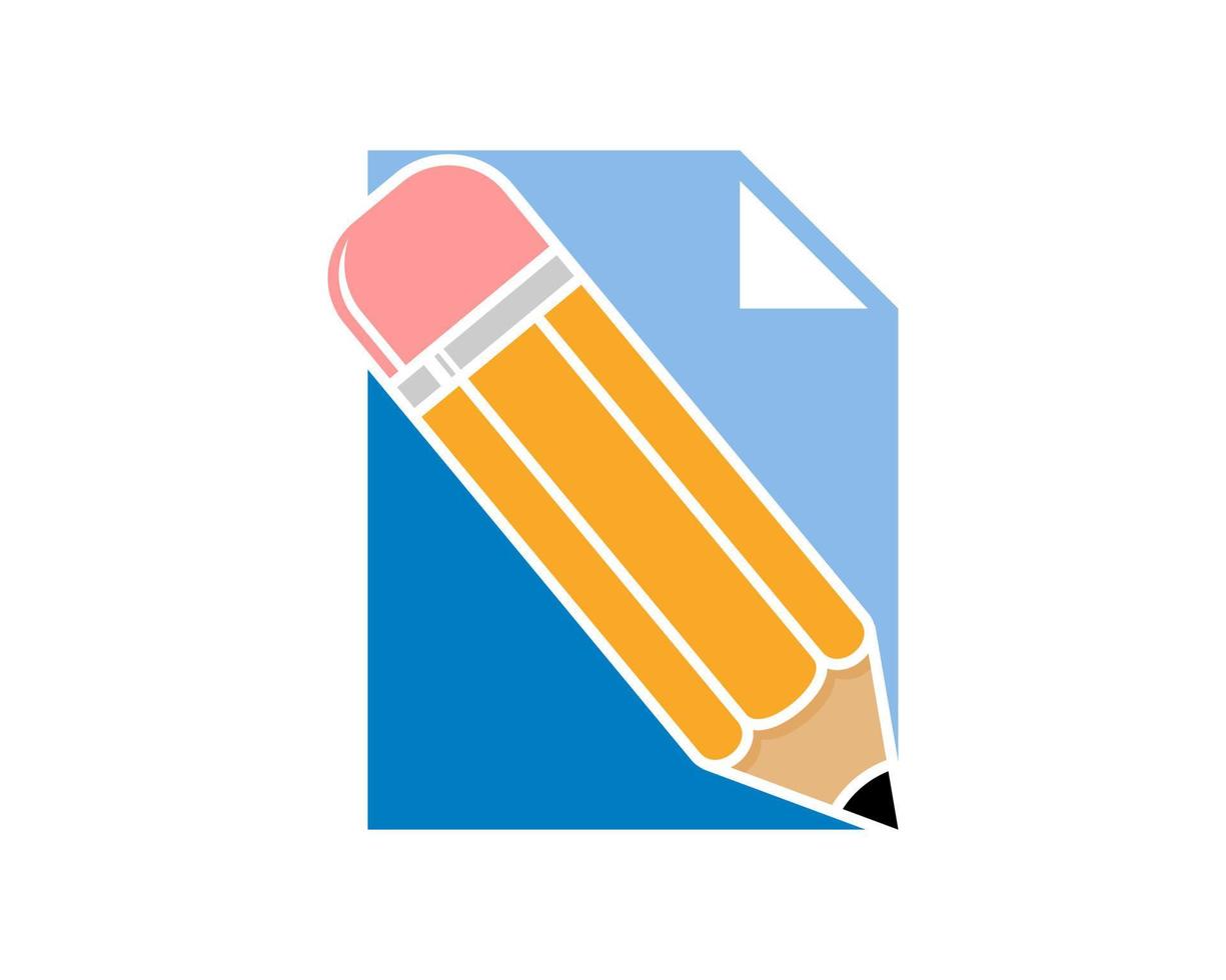 Pencil writing with document vector