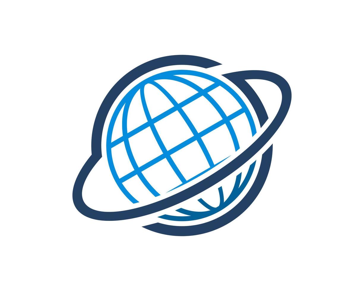 Abstract world planet with ring vector
