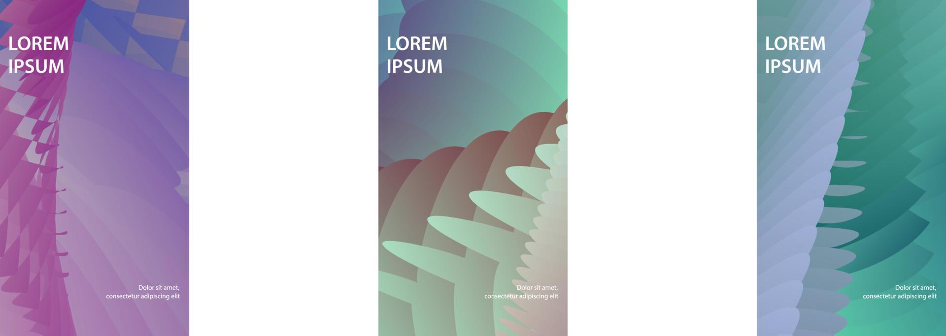 set of abstract gradient background. EPS 10 vector