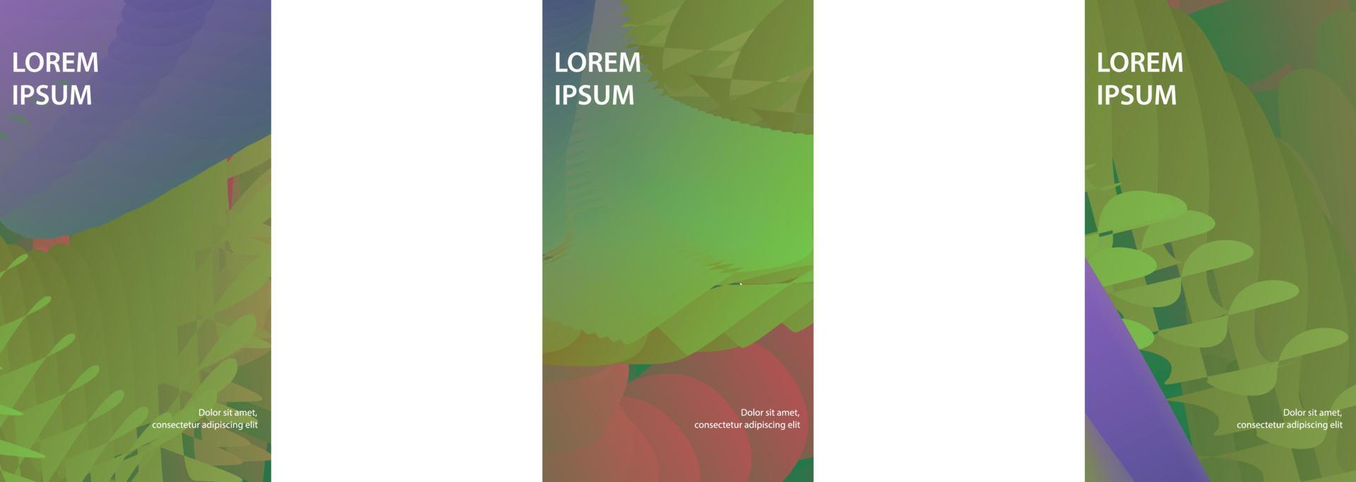 set of abstract gradient background. EPS 10 vector