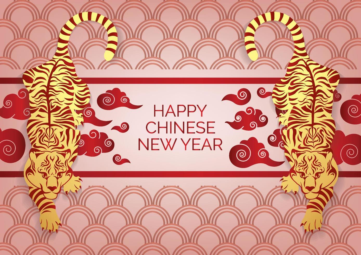 tiger year 2022 chinese new year art banner design vector