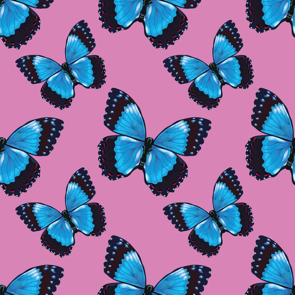 florals and butterflies seamless pattern vector design