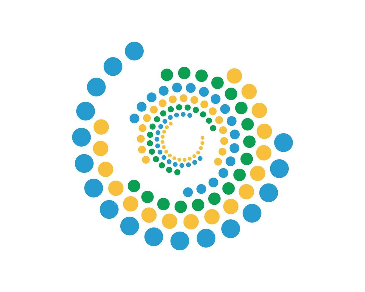 Circular dot vortex logo vector