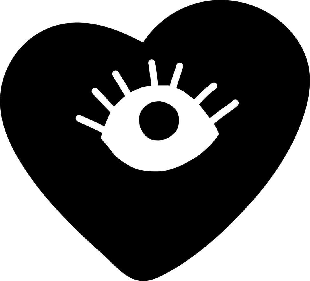 Magic Eye in Heart vector