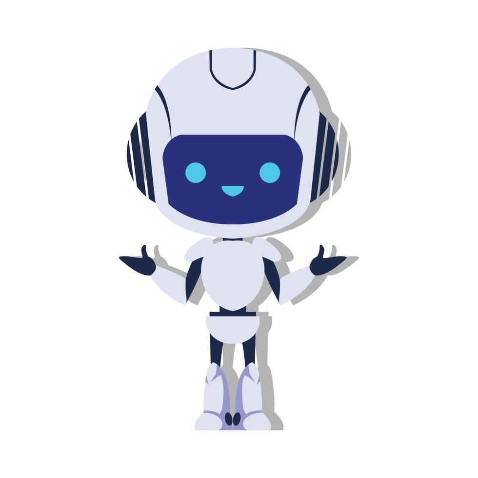 robot, chatbot, icono, señal vector