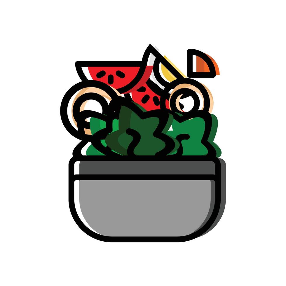 sopa de verduras y frutas de ilustración vector