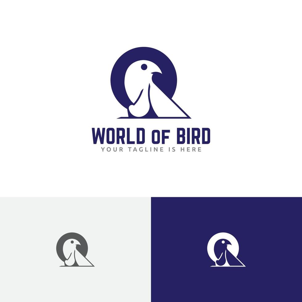 Bird World Nature Hawk Eagle Falcon Predator Logo Template vector