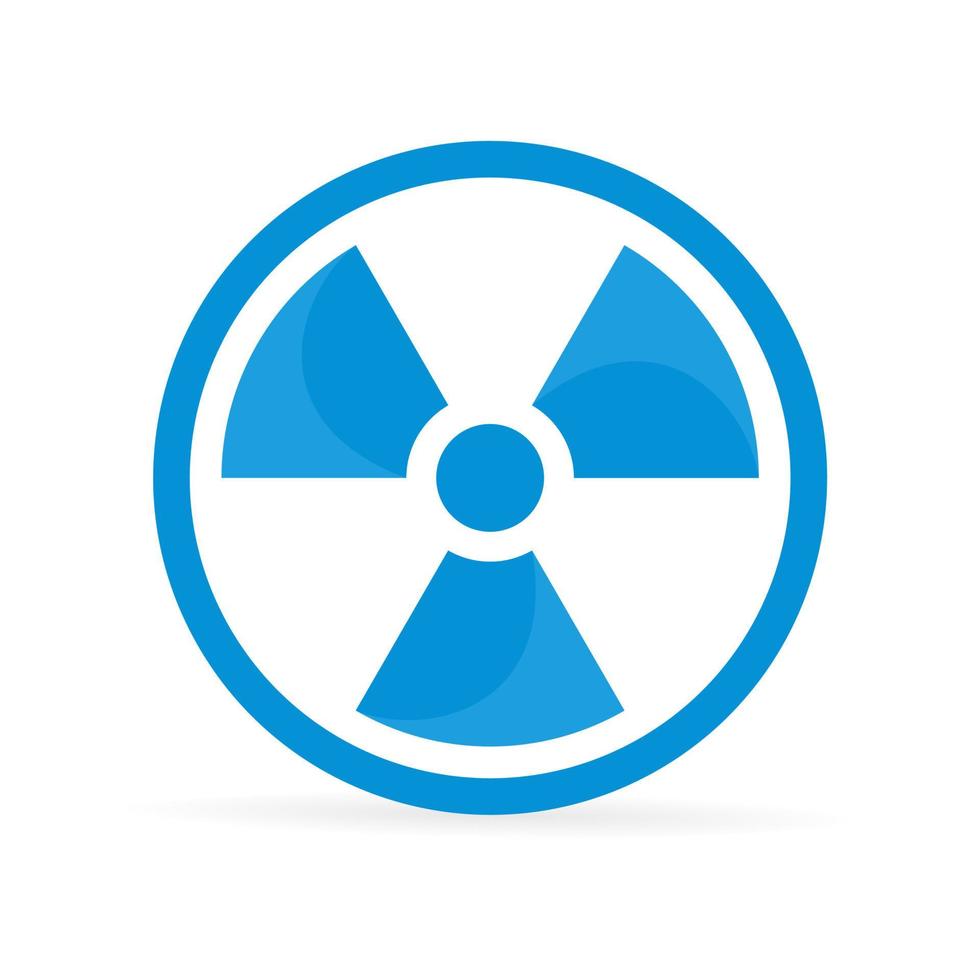 Icon of a radioactive symbol vector
