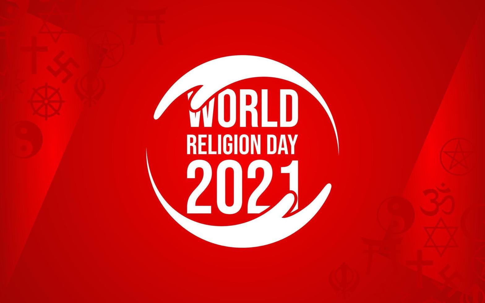 vector del día mundial de la religión 2021