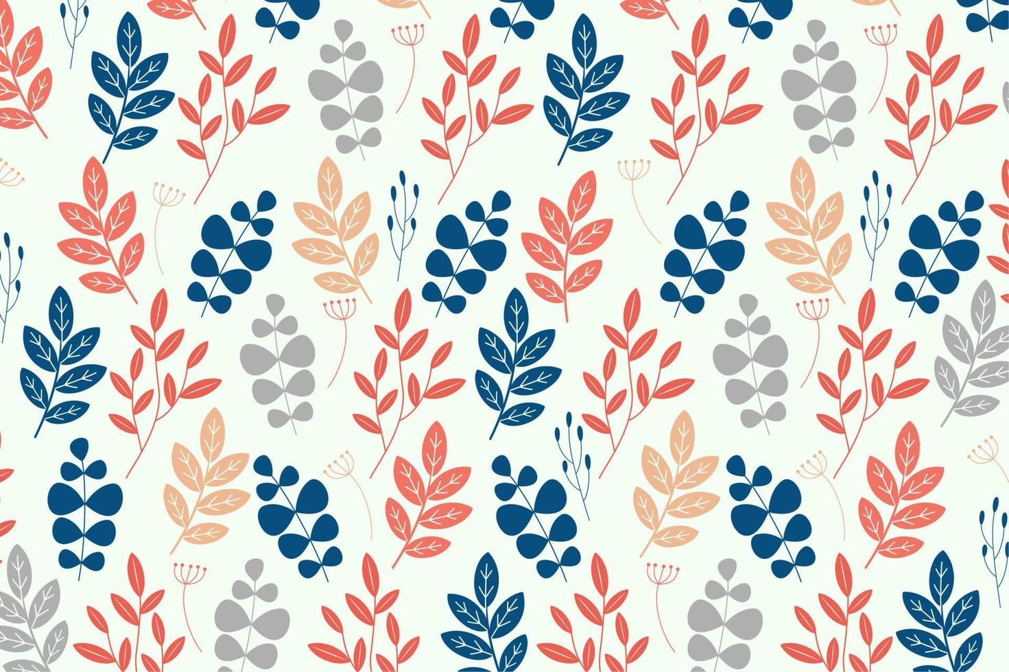 background with floral seamless pattern vector