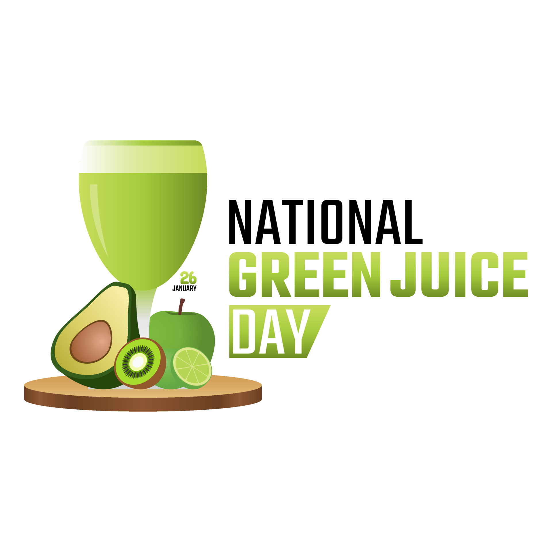 vector graphic of national green juice day good for national green juice day celebration. flat
