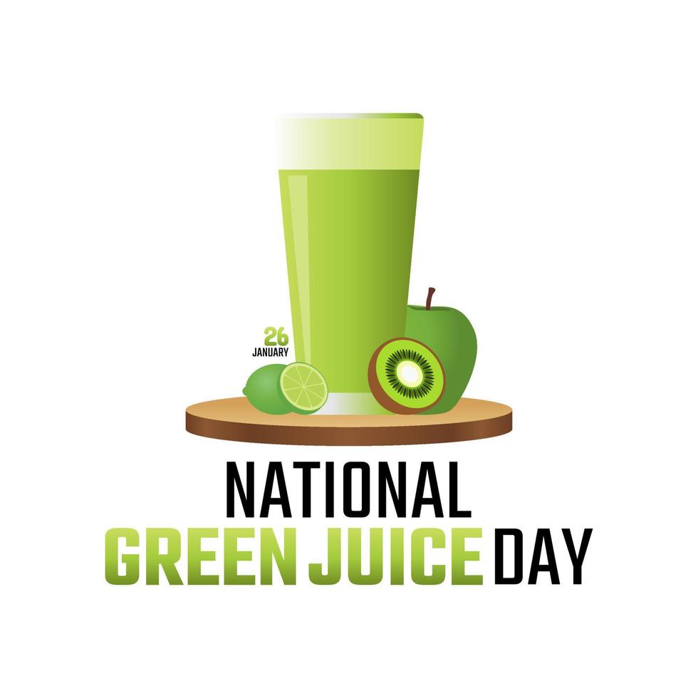 vector graphic of national green juice day good for national green