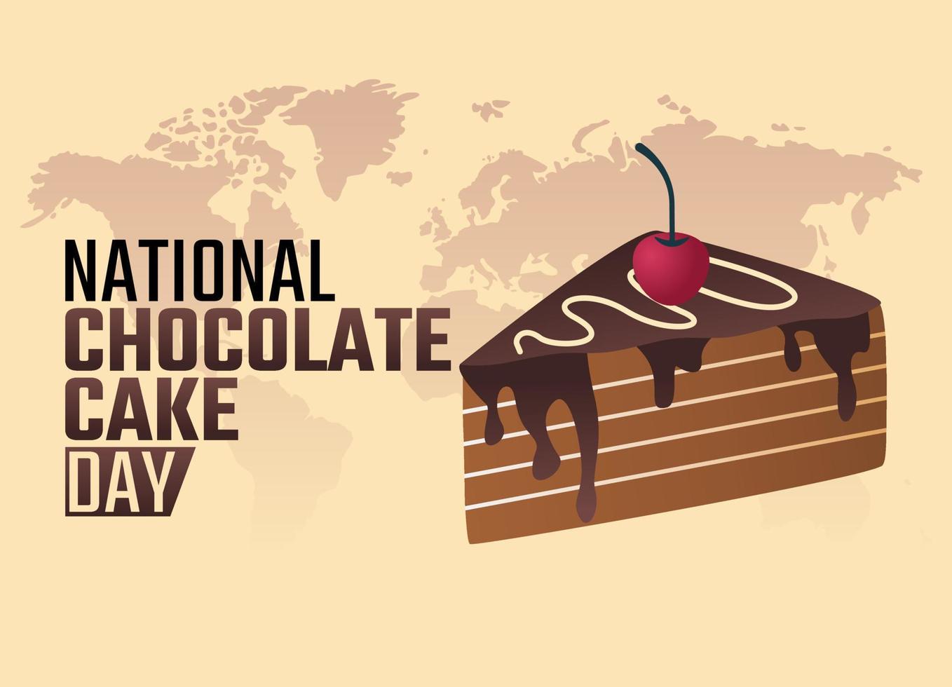 vector graphic of national chocolate cake day good for national chocolate cake day celebration