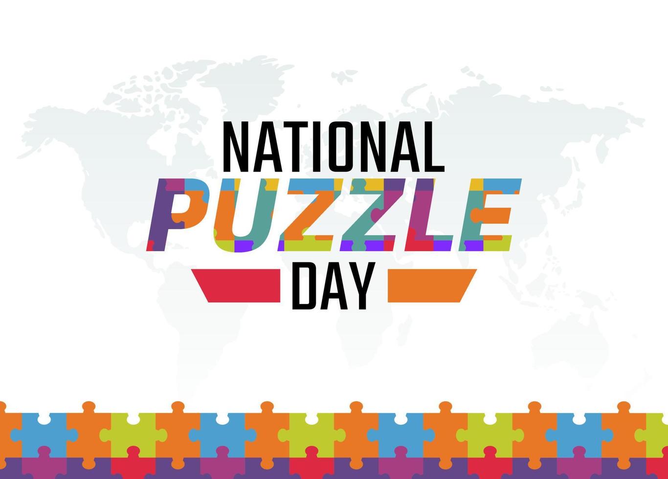 vector graphic of national puzzle day good for national puzzle day
