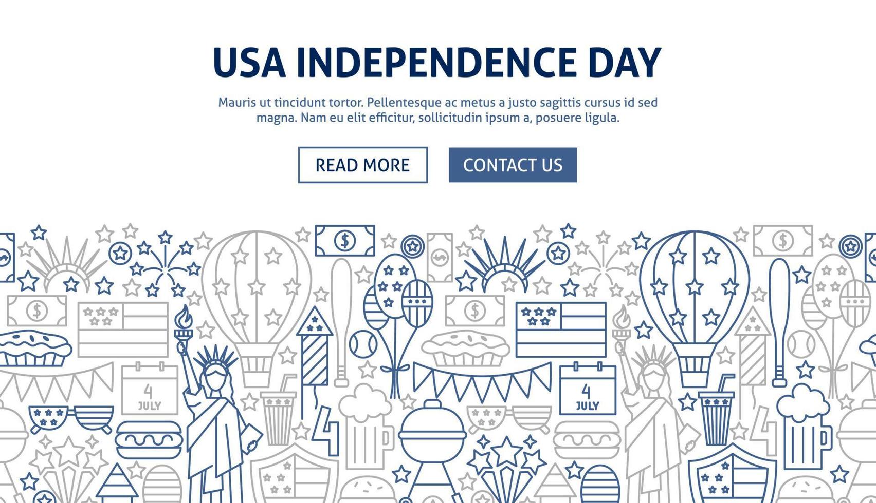 USA Independence Day Banner Design vector