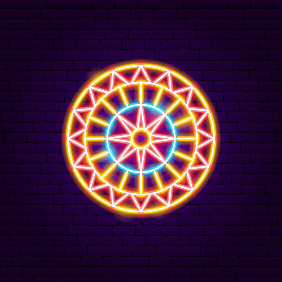Ornament Neon Sign vector