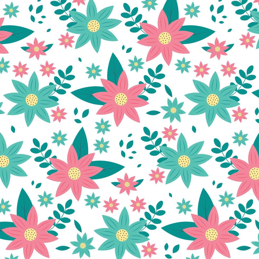 Seamless pattern with flowers. vector