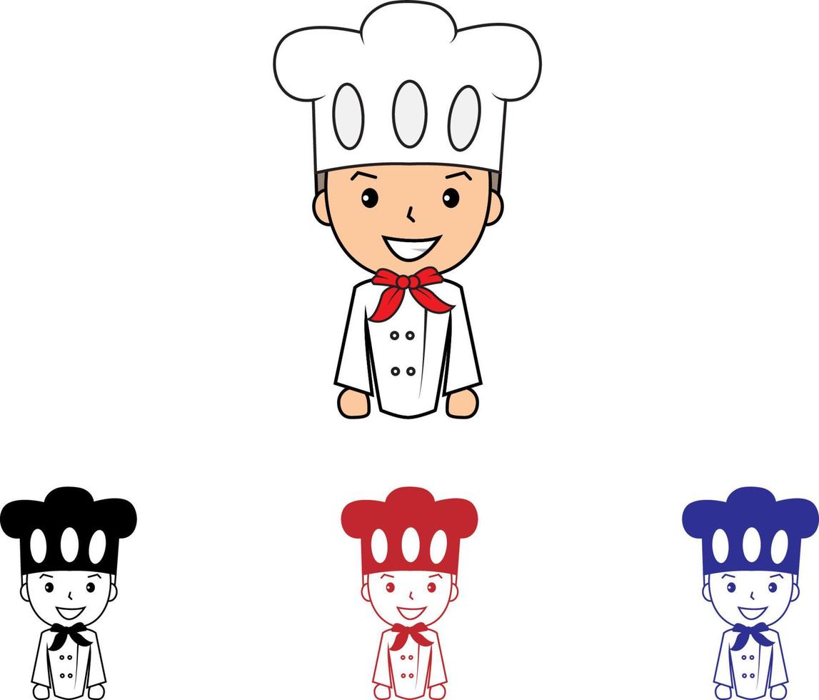 vector de personaje de chef dulce